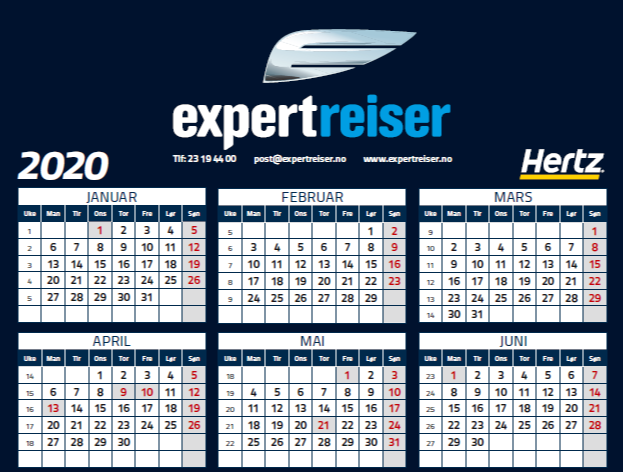 Expert Reiser gruppen, kalender-1